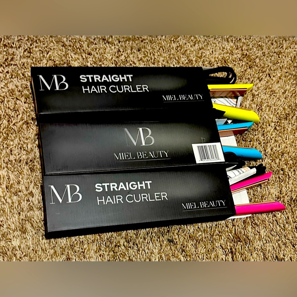 Miel Beauty Professional Hair 2in1 Straightener and Curler.Choose your color